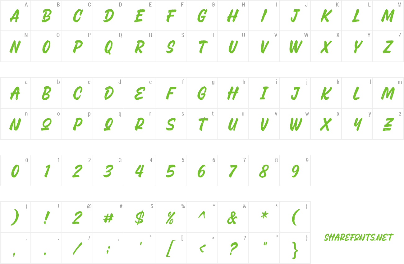 Font Retro Brush preview